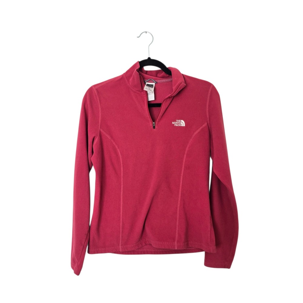 The North Face Fleece Pullover Women Medium Pink Quarter Zip TKA 100